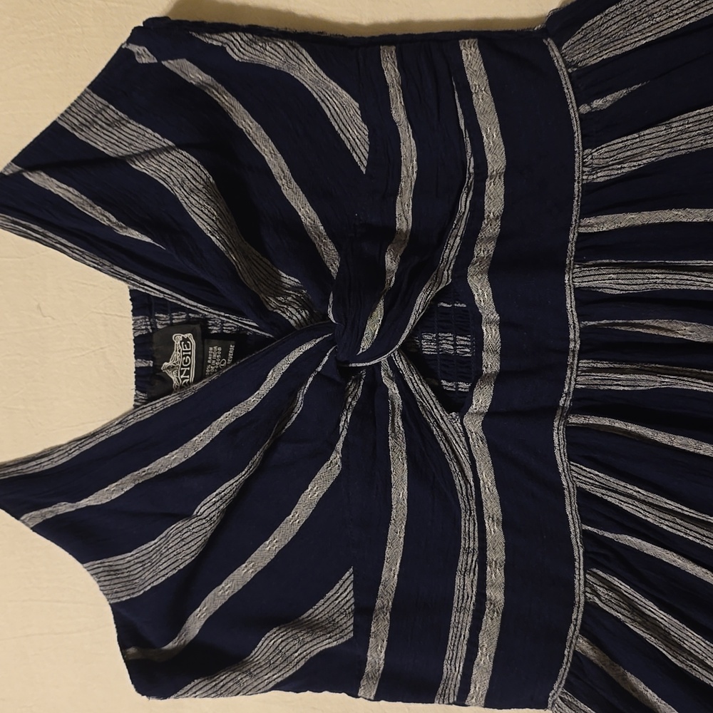 Angie Navy and White Sundress